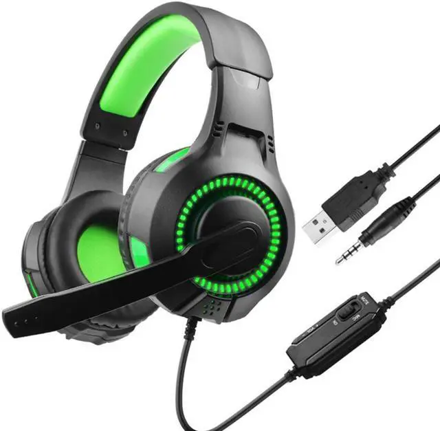 Main image of A60 3.5mm USB Wired Gaming Headset RGB Light Over Ear Headphones With Mic For PS4/Xbox One/XBOX 360/Nintendo Switch/PC