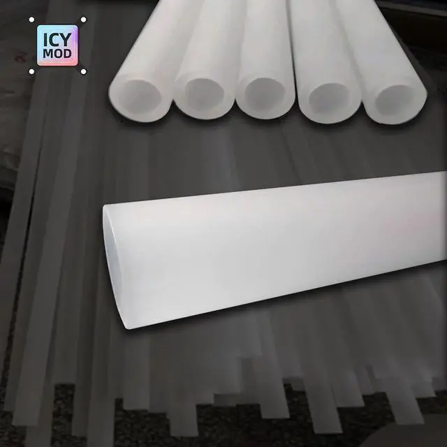 Alt view image 3 of 5 - 2pcs 50CM Frosted Tube PMMA Acrylic Tube OD 12mm/14mm/16mm Matte Hard Pipe 500mm Length For PC Water Cooler System Custom Loop