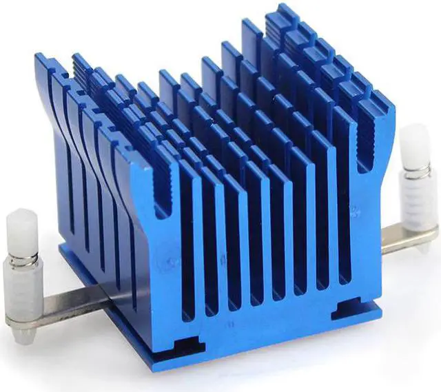 Alt view image 5 of 5 - 1 Piece DIY Aluminium Northbridge Heatsink Cooler Blue Radiator w/4cm 40mm 4010 4020 Fan For PC Computer Case Heat sinks cooling