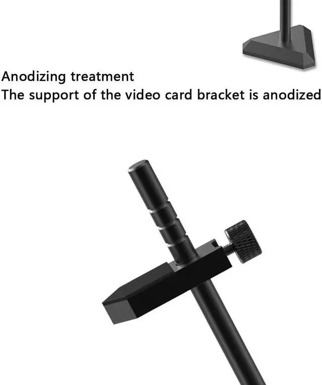 Alt view image 4 of 5 - Aluminum Alloy Graphics Card Holder PC Case Video Card Water Cooling Kit Support Stand Drop Polishing Card Stander