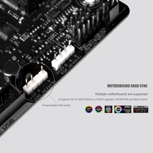 Alt view image 4 of 5 - SE-234 ARGB CPU Cooler Fan 4 Heat Pipes Cooling Heat Sink Radiator for Computer Case Chassis