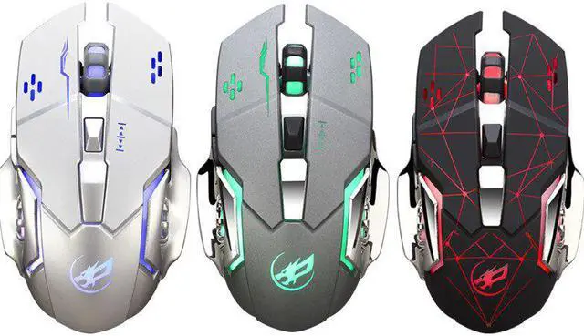 Alt view image 3 of 5 - Q8 Charging Wireless Gaming Mouse with 6 Buttons  USB Receiver Backlight Gaming Mouse Gamer Laptop Computer Mouse