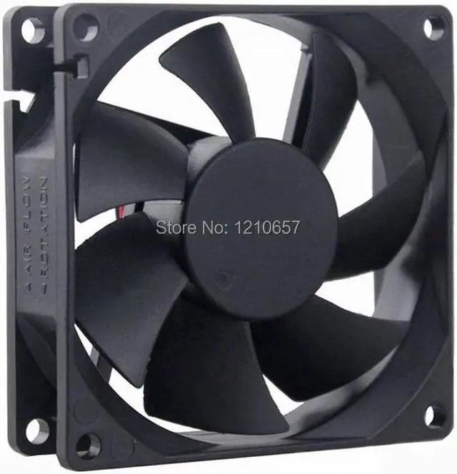 Alt view image 2 of 5 - 2 Pieces LOT Ball 8cm 80mm x 25mm 8025 5V 12V 24V 48V DC Brushless Computer Case PC CPU Cooling Fan Cooler 2 Pin 3Pin Radiator
