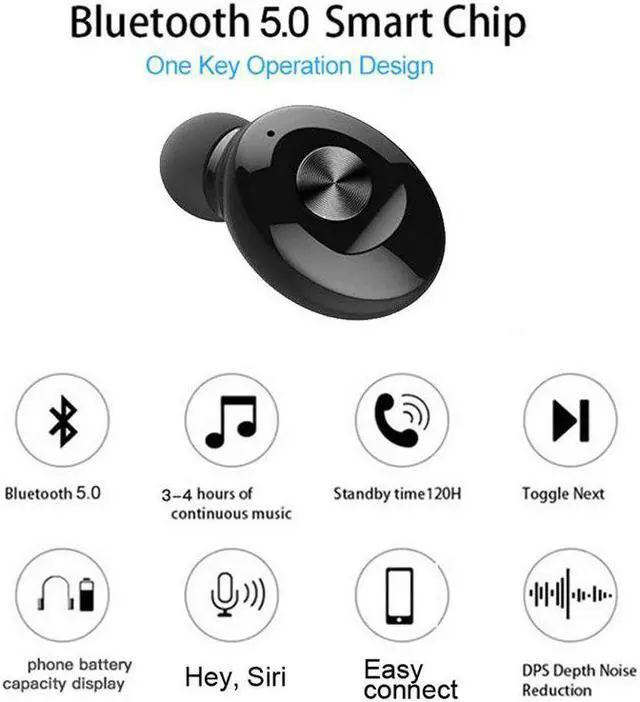Alt view image 2 of 5 - TWS Bluetooth 5.0 Earphone Wireless Earbuds Stereo HIFI Sound Sport Earphones Handsfree Gaming Headsets with Mic For Phones