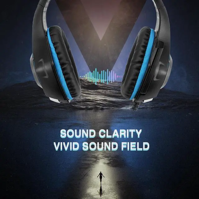 Alt view image 3 of 5 - G9000 Gaming Headsets 3.5mm USB Wired with Light Mic Stereo Earphones for PC Computer Gamer Laptop PS4