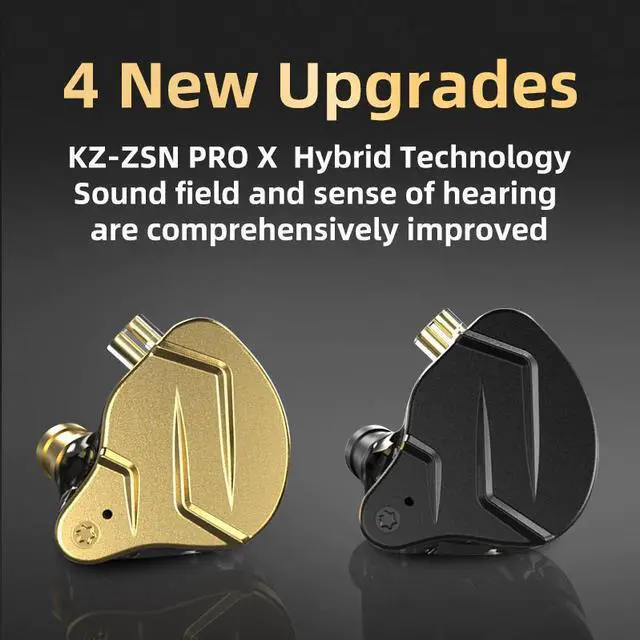 Alt view image 5 of 5 - New  ZSN Pro X Hybrid Stereo In Ear Metal Wired Gaming Headset HiFI Monitor Sports Earbuds Earphone For  ZSTX/Z3/S2/ZS1