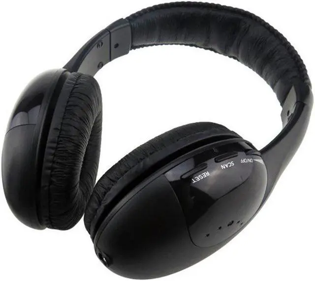 Alt view image 3 of 5 - 5 in 1 Sports Headset Wireless Bluetooth Headphones Cordless RF Headset FM Gaming Earphones For TV DVD PC Laptop