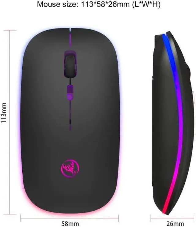 Alt view image 4 of 5 - Mouse Computer Gaming Mouse 2.4 Ghz 5000 DPI Ergonomic Gamer Mouse Power Saving Mause Optical USB For Laptop PC