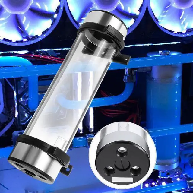 Alt view image 2 of 5 - 234mm Cylinder Water Reservoir Tank G1/4 Thread Liquid Water Cooling Kit Radiator For PC Computer Component Water Cooling System