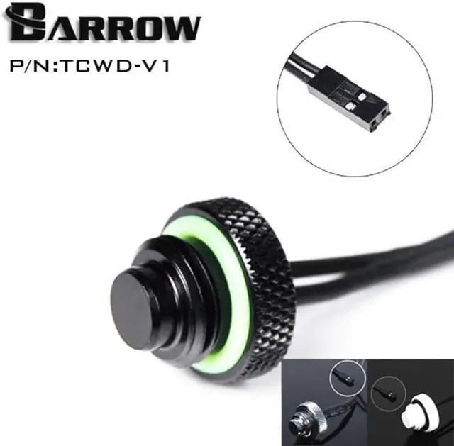 Alt view image 2 of 5 - G1/4 10K Black Silver temperature water stop sealing plug water cooling PC Application Accessories Water fitting TCWD-V1