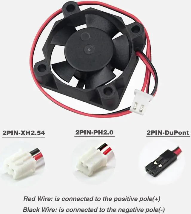 Alt view image 2 of 5 - 2 Pieces 3010 3cm 30mm Cooling Fan 30x30x10mm DC Fan 24V 12V 5V Cooler Dual Ball Bearing DC Brushless Mini Cooler Cooling Fan