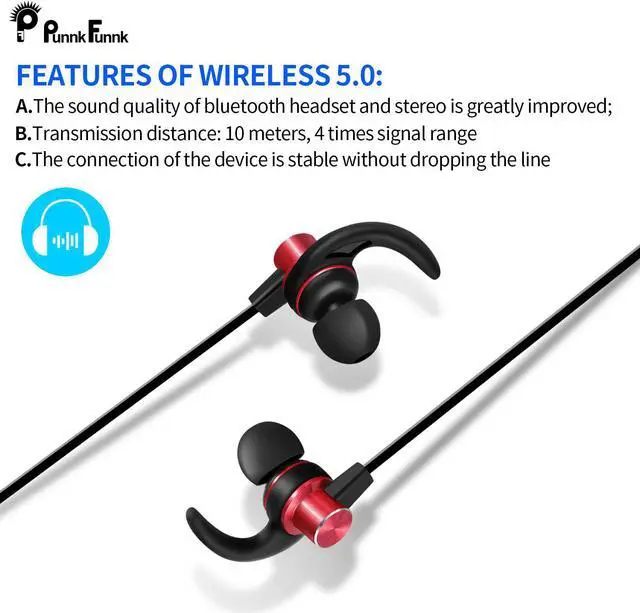 Alt view image 4 of 5 - Bluetooth Earphone Wireless Sport noise canceling headphone Bluetooth 5.0 Magnetic Stereo gaming headset ear buds