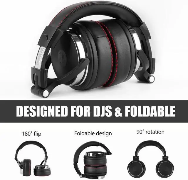 Alt view image 5 of 5 - DJ Professional Studio Headphone Monitors DJ Wired Headset Over Ear Studio Headphones Wired Stereo Earphone For Phone Computer