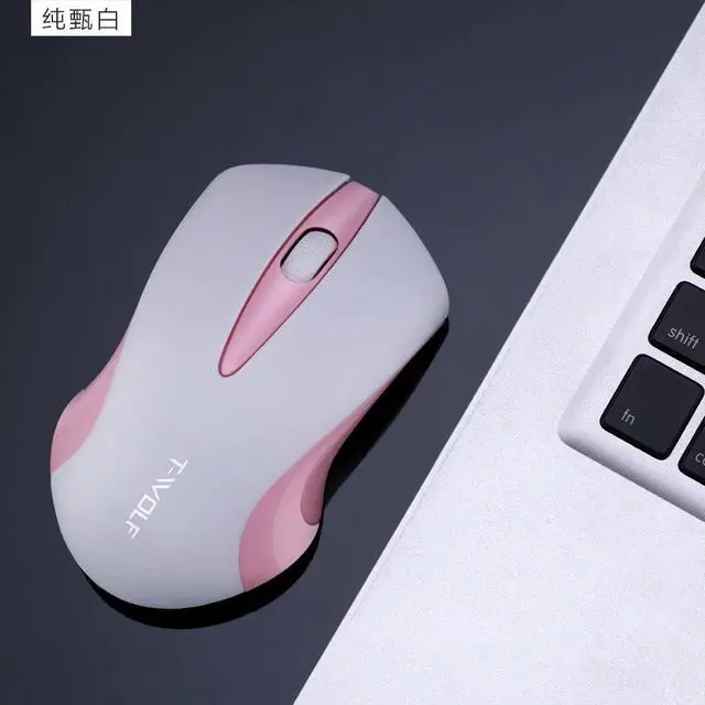 Alt view image 3 of 5 - 1600dpi Pink Computer Mouse Cute Gamer Girl Mouse Professional Gaming Mouse Wireless Optical Mouse Fashion Mute Mouse for Laptop