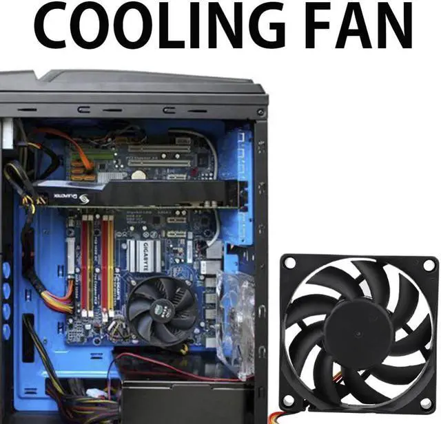 Alt view image 4 of 5 - Fan 70/80/90mm 12V Computer/PC/CPU Silent  Case Fan CPU cooler fan DC Brushless PC Computer  Fan