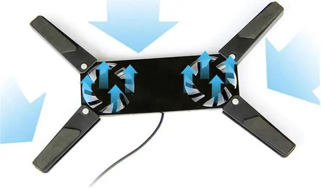 Alt view image 3 of 5 - Mute USB PC Laptop Computer Heat Dissipation Cooler Dual Cooling Fan