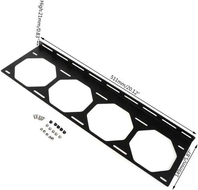 Alt view image 4 of 5 - Cooler 240 Radiator Mounting Bracket Fan Bracket for 12/14cm Fan Holder External Computer Case Heatsink Gadget Accessories