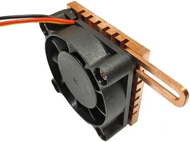 Alt view image 2 of 5 - Copper Northbridge Motherboard Chipset Heatsink Cooler Radiator Fan For PC Computer Case South North Bridge Chipset Cooling