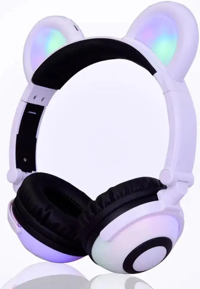 Alt view image 2 of 5 - Headphones with  Flashing Glowing Light Headset Gaming Earphones for PC Computer and Mobile Phone
