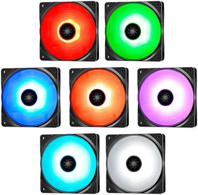 Alt view image 5 of 5 - 5 in 1 3 in 1 RF120M 120mm 12V/4PIN RGB Fan quiet Computer Case Cooling fans CPU Cooler Replace fan With controller