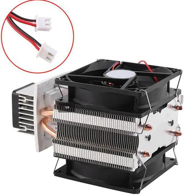 Alt view image 3 of 5 - 12V 6A Thermoelectric Peltier Semiconductor Cooler Refrigeration Cooling System Kit Cooler Fan For Air Cooling