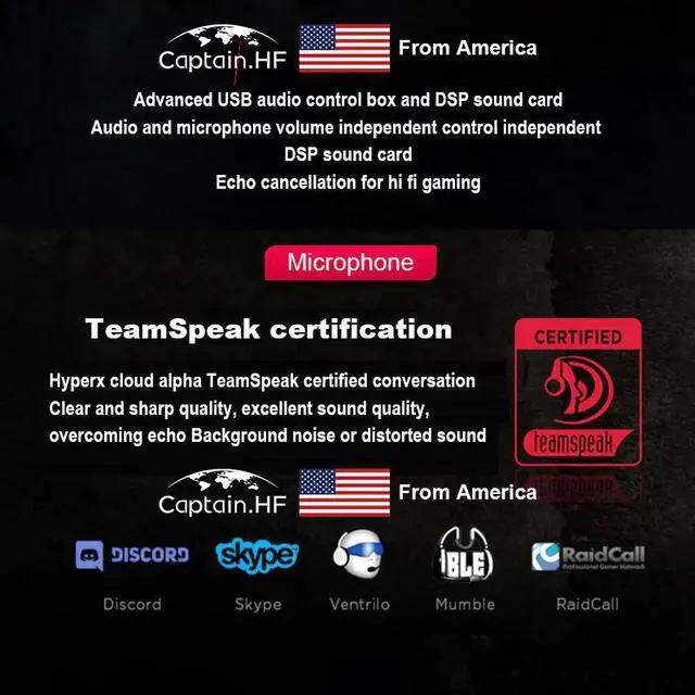 Alt view image 4 of 5 - Captain Hyper X Cloud Revolver S Pro Gaming Headset, for PC, Laptop and Video Game Console