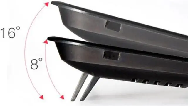 Alt view image 3 of 5 - Panel Dual Fan Notebook Cooler High Speed Silent Laptop Cooling Pad Slim Stand Holder for 14 Inch PC Computer