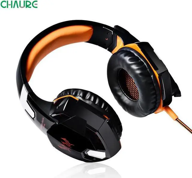 Alt view image 4 of 5 - Headset over-ear Game Earphones Wired gaming headset microphone Deep bass stereo headphones for PS4 PC New X-BOX gamer