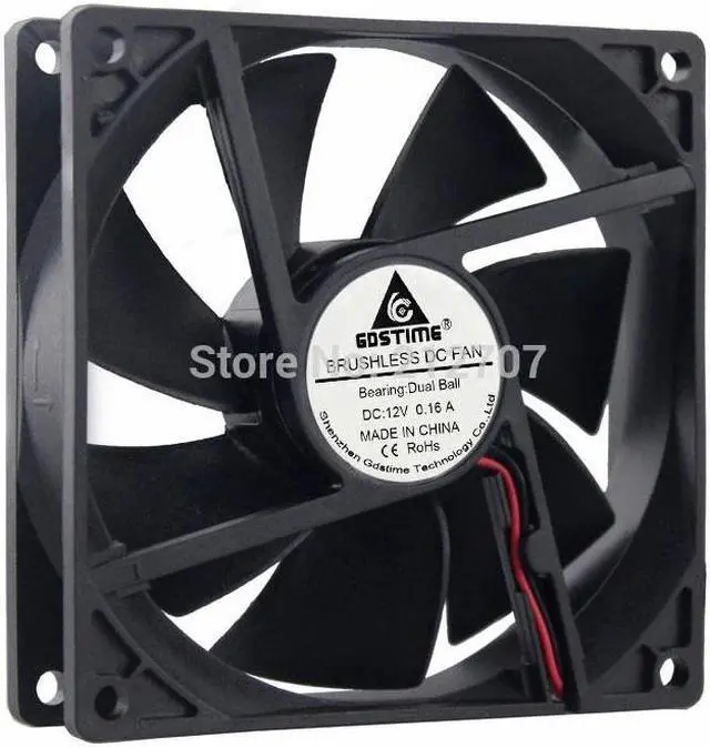 Main image of 92mm x 25mm DC 12V 2Pin Ball Bearing Computer Cooling Fan for PC Case CPU Cooler
