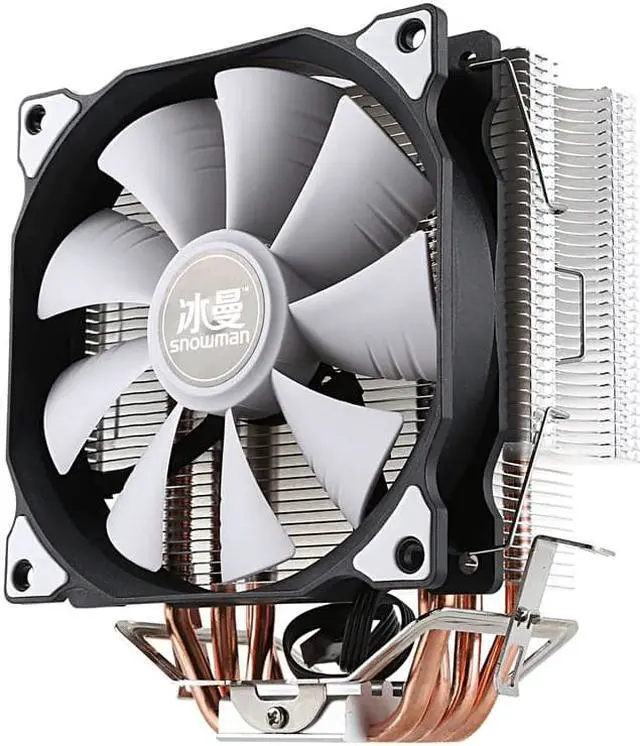 Alt view image 4 of 5 - CPU  4 Pure Copper Heat-pipes freeze Tower Cooling System CPU Cooling Fan with PWM Fans