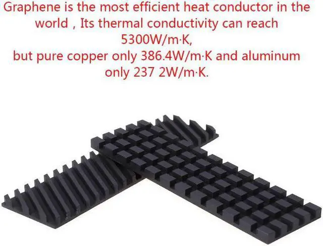 Alt view image 2 of 5 - Copper Graphene Heatsink M.2 NGFF 2280 PCI-E NVME SSD Thermal Pad Cooler