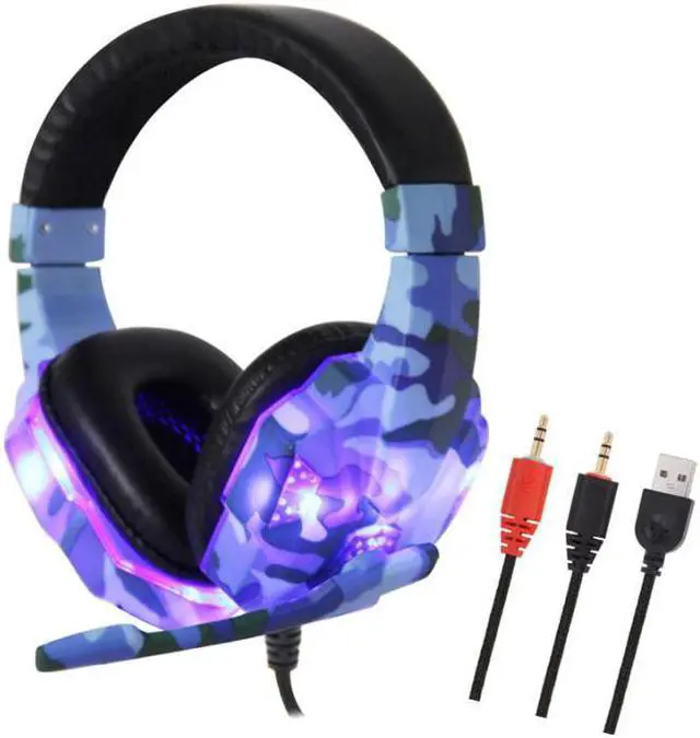 Main image of Wired Headset Gamer PC USB+3.5mm Gaming Headset Gamer Headphones Adjustable Bass Stereo Noise Cancelling Earphones
