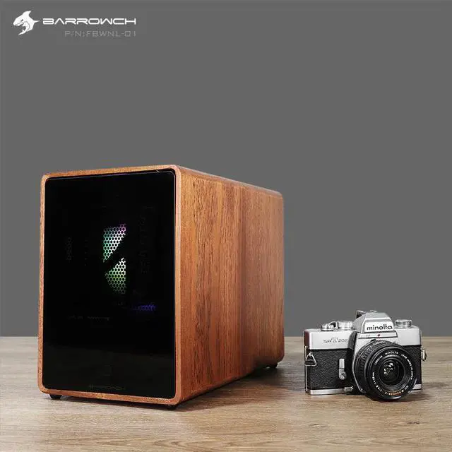 Alt view image 4 of 5 - ch Neoclassical PC Case, Mini Log Material Water Cooling Case, Limited Edition Classical Chassis