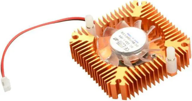 Alt view image 3 of 5 - Fan 55mm 2 PIN Graphics Cards Cooling Fan Aluminum Gold Heatsink Fit For Personal Computer Components Fans