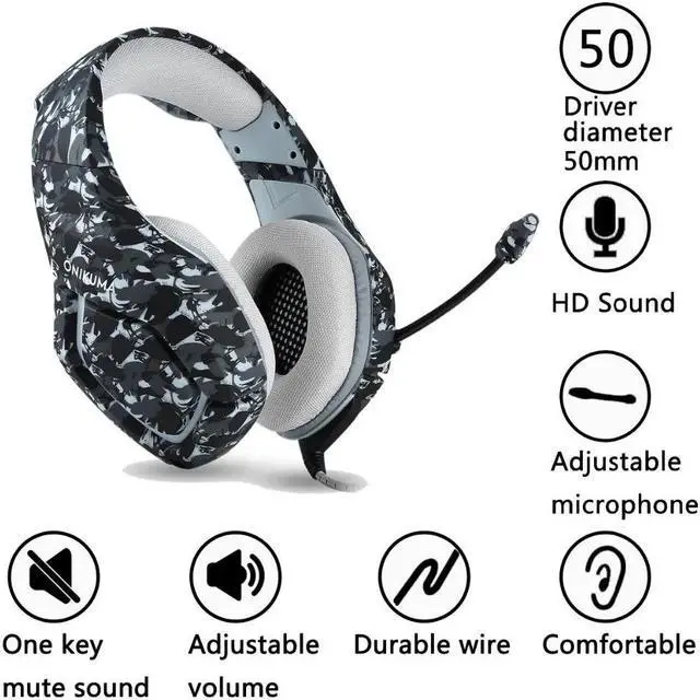 Alt view image 3 of 5 - Gaming Headset PS4 PC Computer Xbox One Headset Gamer Gaming Headphone With Microphone,Mic For Computer Moblie Phone