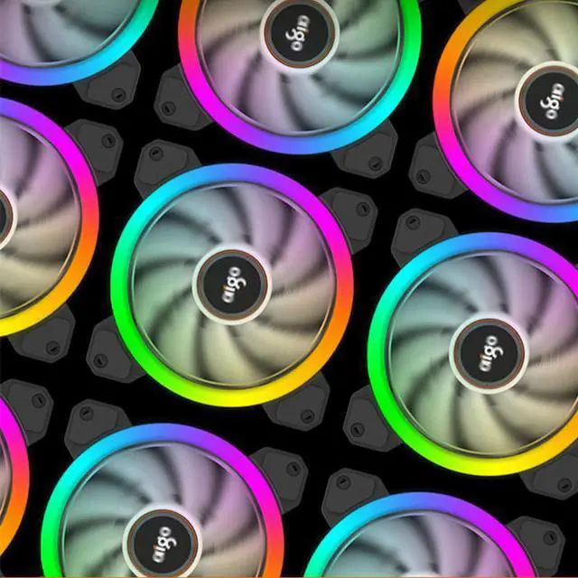 Alt view image 5 of 5 - new DR12 Computer PC Case Fan RGB Adjust LED Fan Speed 120mm Quiet Remote AURA SYNC Computer Cooler Cooling RGB Case Fans