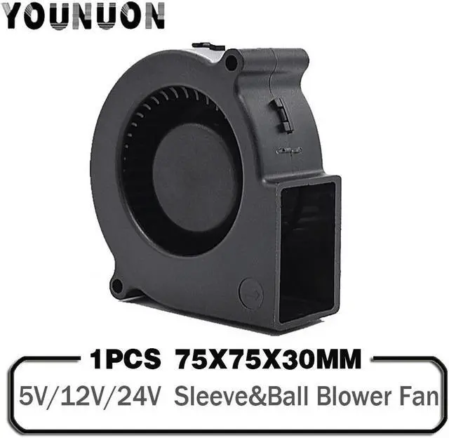 Main image of 1PCS 7530 DC 5V 12V 24V Projector Blower Centrifugal Fan Cooling Fan 7CM Fan 75x75x30mm Blower Cooler Fan 5V USB Blower Fan