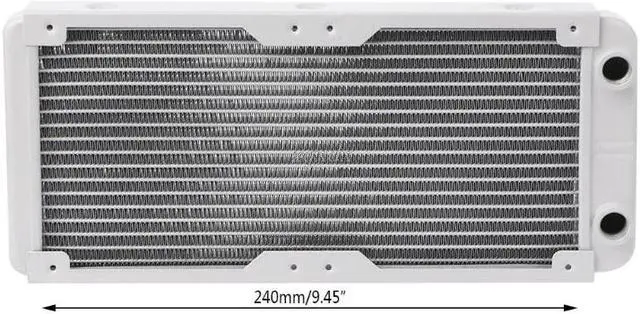 Alt view image 2 of 5 - 1PC White 120/240/360mm Aluminium Water Cooling Computer Radiator Water Cooler 18 Tube CPU Heat Sink Exchanger Drop Ship