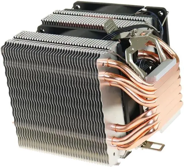 Alt view image 5 of 5 - 2/4/6 Heatpipes CPU Cooler Fan For AMD Intel 775 1150 1151 1155 1156 CPU Radiator 90mm LED Two Fan 3pin Cooling CPU Fan PC Quiet