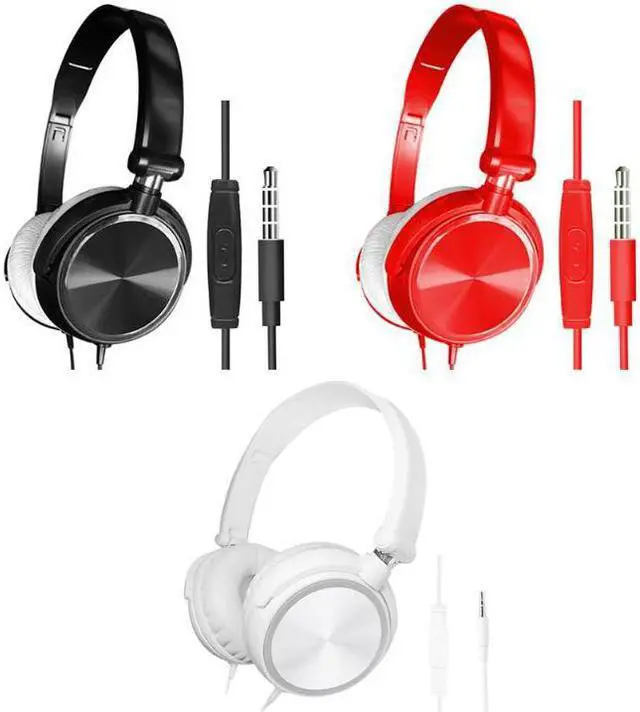 Main image of Wired Gaming Folding Headset Universal Overear Deep Bass Earphones Game Headphones with Microphone for Smart Phone PC Laptop