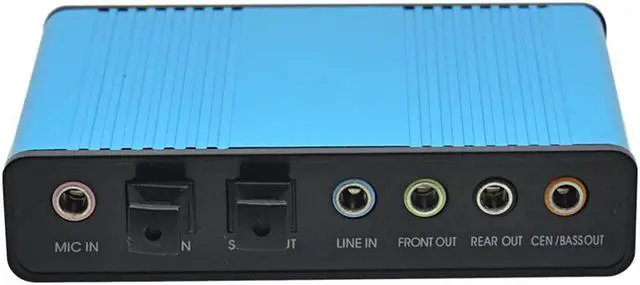 Alt view image 6 of 7 - Professional External USB 5.1 Sound Card to 3.5mm Jack Stereo Mic Line in Spdif Audio Adapter For Mac PC Computer Laptop