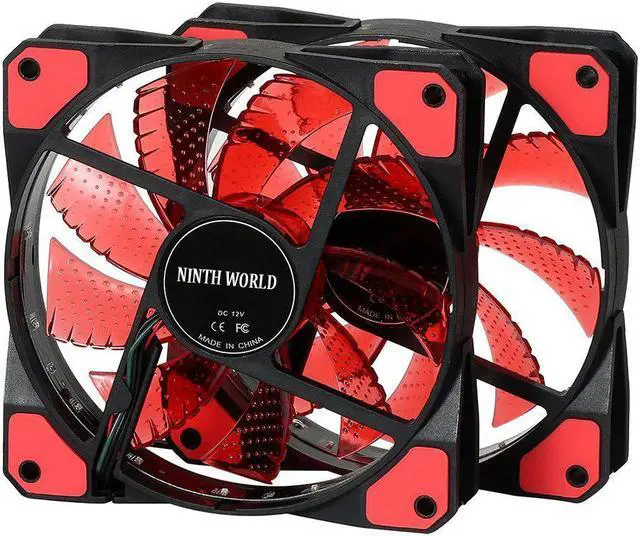 Alt view image 2 of 5 - 120mm PC Computer 16dB Ultra Silent 15 LEDs Case Fan Heatsink Cooler Cooling w/ Anti-Vibration Rubber,12CM Fan,12VDC 3P IDE 4pin