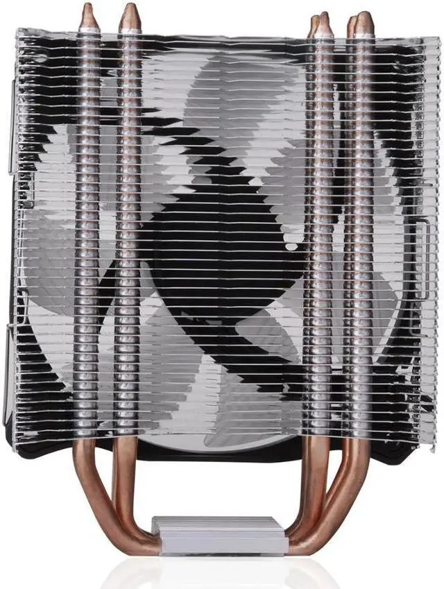 Alt view image 5 of 5 - A500 4 Copper Heat Pipe LED CPU Cooler Cooling Fan Radiator Dual Fan Heatsink with E5 2678V3*2 DDR3ECC 8*16GB M.2