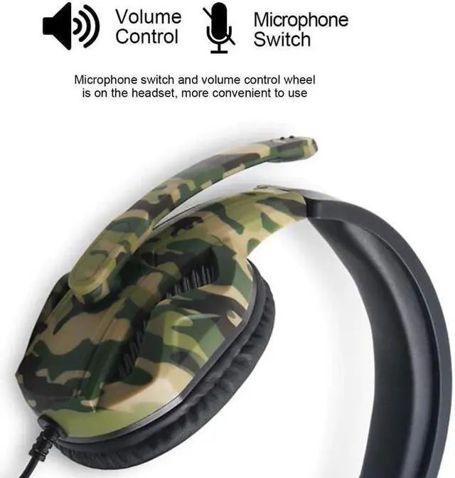 Alt view image 4 of 5 - Gaming Headset 3.5mm Wired Stereo Headphones with Mic PU Earmuffs for Xbox/Tablets/Computers/PS4 / PS3 / Switch