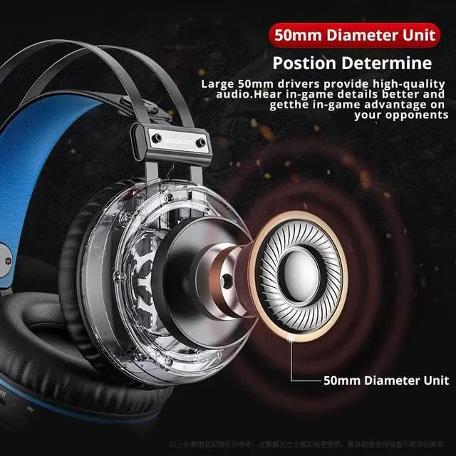 Alt view image 2 of 5 - &JDG G2 USB 7.1 Wired Gaming Headset Gamer Headphones with Noise Cancelling Microphone for PC/Laptop/PS4/PUBG Gamer