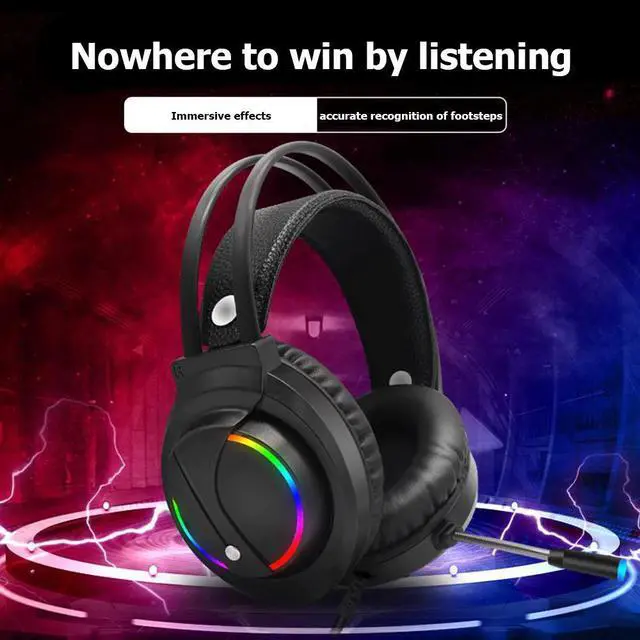 Alt view image 3 of 5 - USB Wired Headset  7.1 Sound USB Wired Headset Over-Ear Gaming Headphone w/ Microphone for E-Sports Games