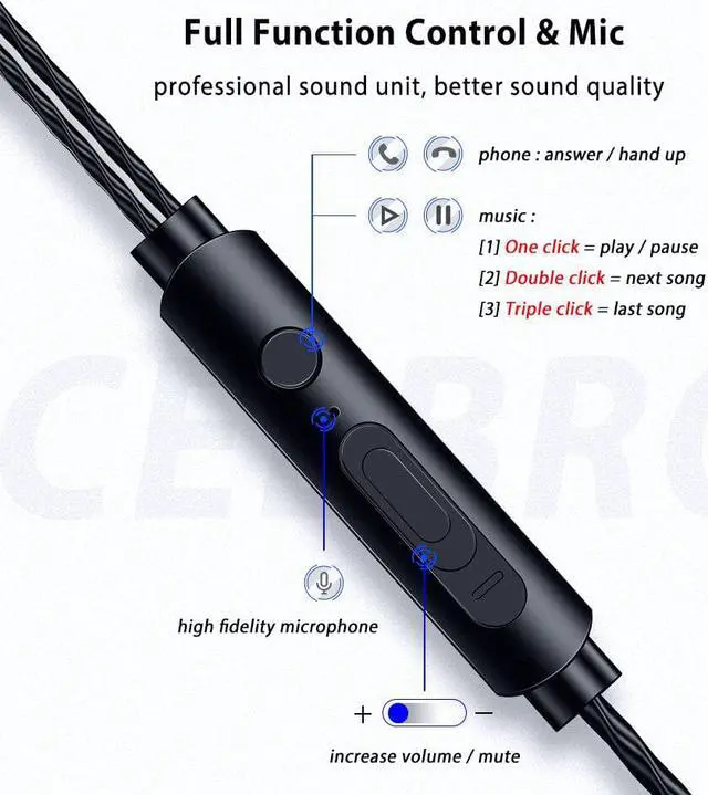 Alt view image 5 of 5 - Bass Stereo In-Ear Earphones 3.5mm Jack Auriculares Wired Headphones Headset Earbuds With MIC For Iphone Samsung PC