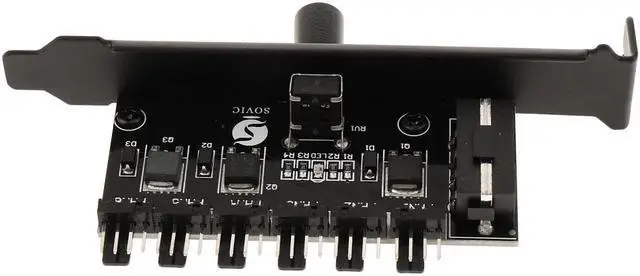 Alt view image 5 of 5 - 4-Pin Power 6 Channels PC Case CPU Cooler Cooling Fan Speed Controller