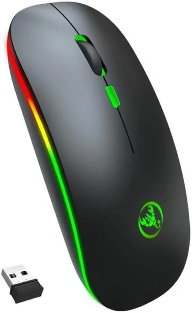 Alt view image 5 of 5 - Mouse Computer Gaming Mouse 2.4 Ghz 5000 DPI Ergonomic Gamer Mouse Power Saving Mause Optical USB For Laptop PC