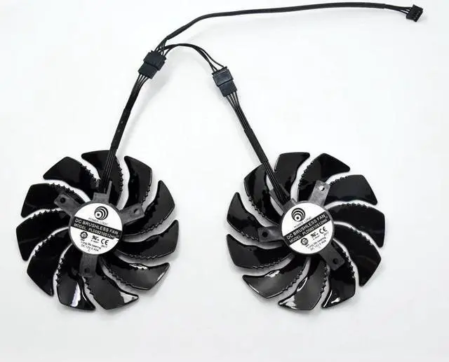 Alt view image 5 of 5 - For Gigabyte GeForce GTX 1050 G1 1060 Aorus RADEON RX 580 570 470 480 GTX 960 PLD09210S12HH 88MM Graphics Card Cooling Fan